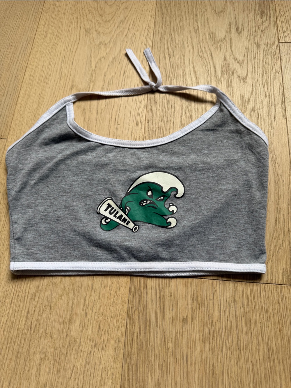 Tulane halter top with university logo, size:S
